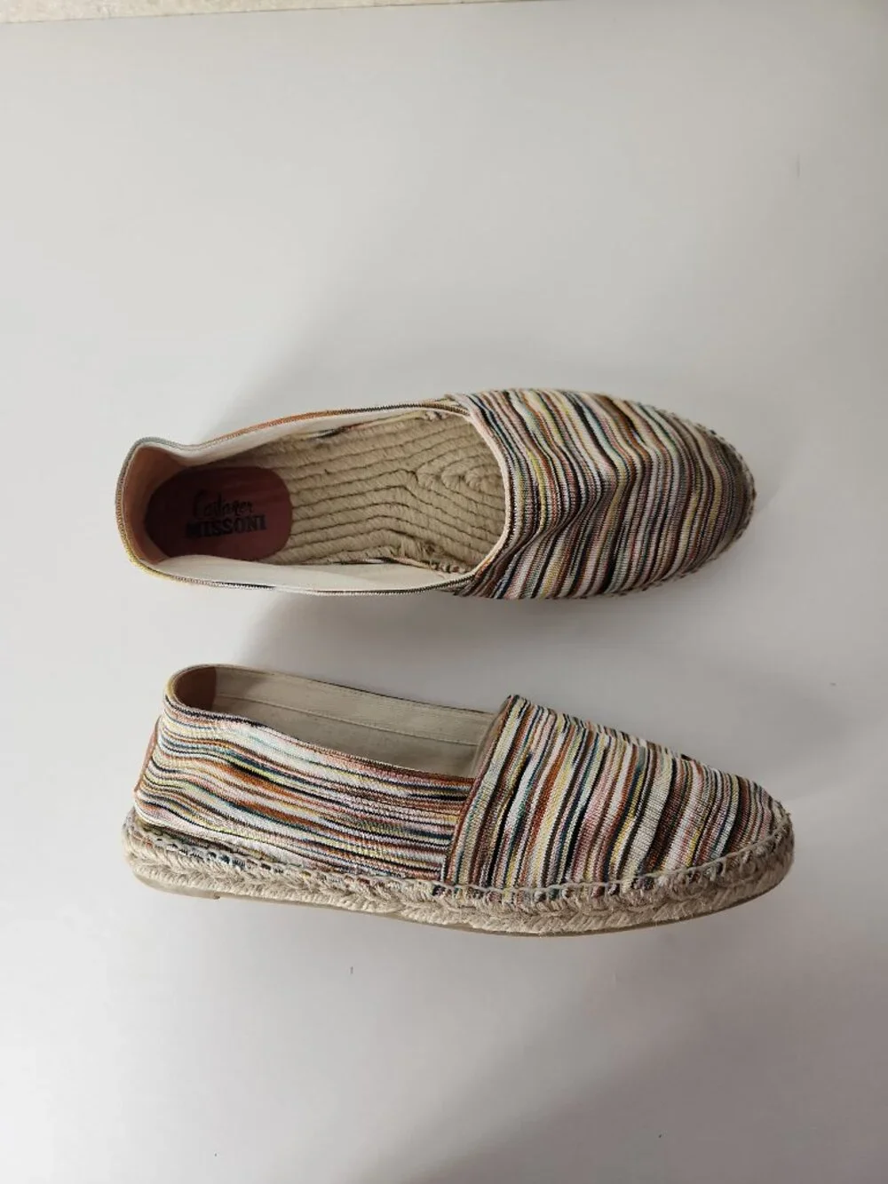 MISSONI Castaner Multicolor stripes espadrilles flats women's shoes 11 US  41 EU